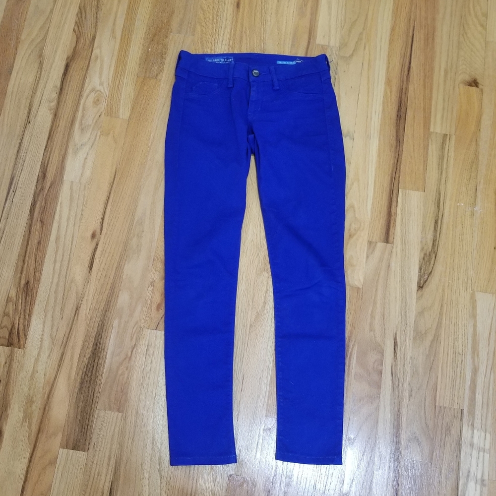 Fade to Blue Classic Color Skinny Blue Navy Jeans from Off Saks Fifth Avenue